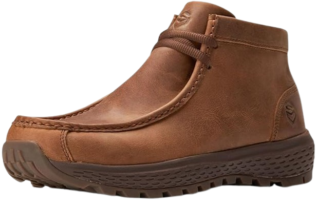 Leather Moc Toe Driving Boot for Men